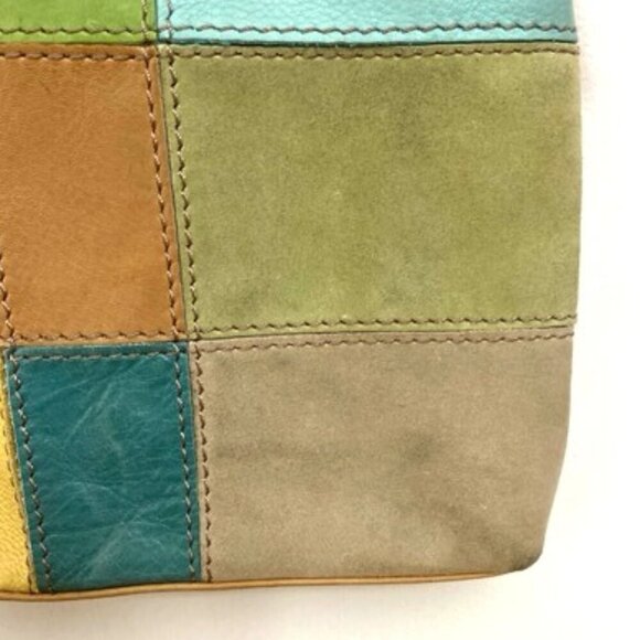 Fossil Crossbody Bag Shoulder Purse Brown Leather Patchwork - Picture 4 of 13